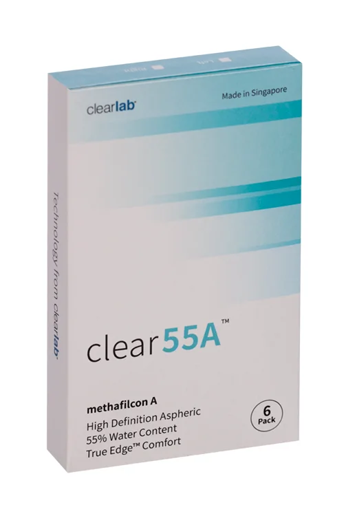 Линзы Clearlab Clear55 А контактные R 8,7 (диоптрия -8,0) 6 шт