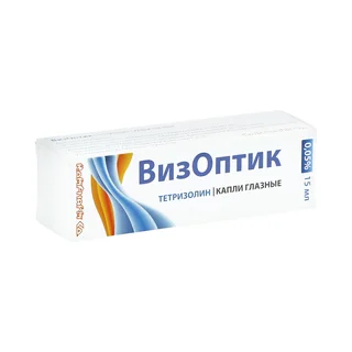 Визоптик капли глазные 0,05% флакон 15 мл