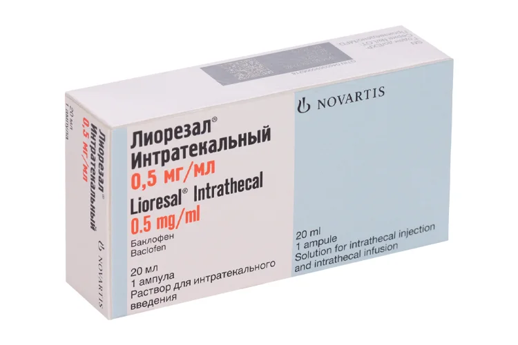 Лиорезал Интратекальный раствор 0.5 мг / мл 20 мл