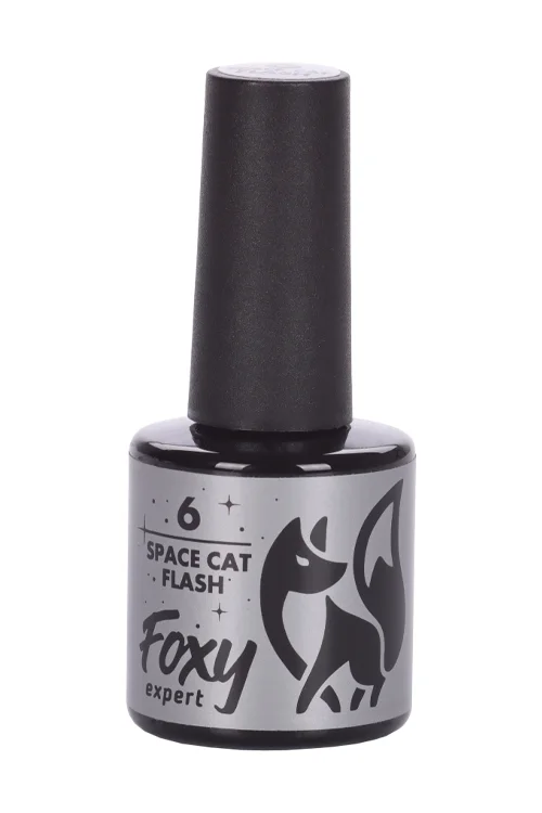 Гель-лак Foxy Expert Space CAT Flash светоотражающий для ногтей №6 8 мл