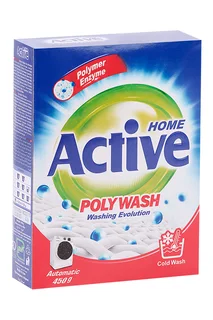 Порошок Active для стирки автомат Poly Wash Polymer Enzyme 450 гр