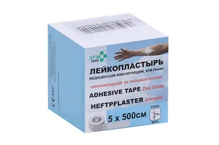 Лейкопластырь SFM-Plaster мед / фиксир ткан основа 5×500 см, арт 534514