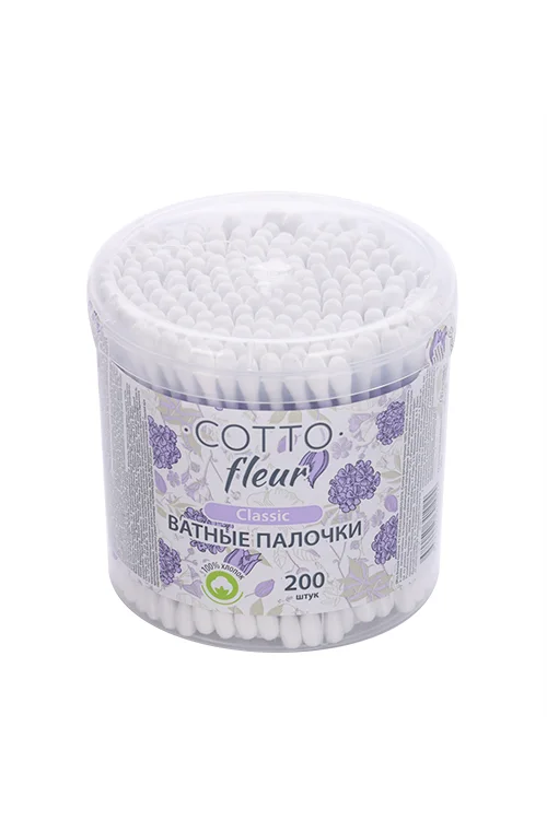 Ватные палочки Cotto Fleur 200 шт фиолетовый