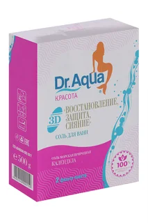 Соль для ванн Dr Aqua Красота морская 3D восстановление / защита / сияние Календула 250 гр 2 шт фильтр-пакет