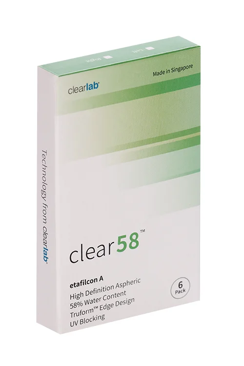 Линзы Clearlab Clear58 контактные R 8,7 (диоптрия -9,0) 6 шт