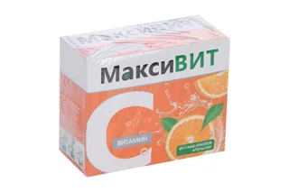 Аскорбиновая кислота Витамин С Максивит 16 гр 20 шт порошок со вкусом апельсина