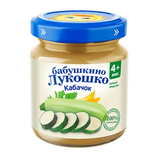 Детское Питание Бабушкино Лукошко Пюре Кабачок 100Г
