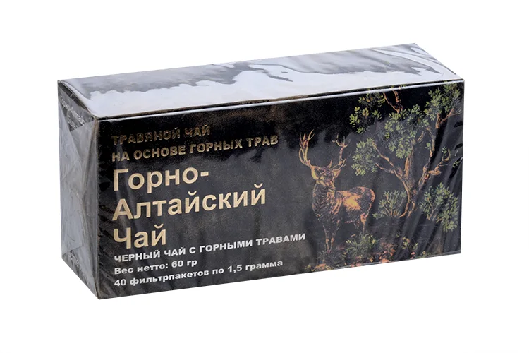 Чай Нарине Горно-Алтайский травяной черный 1,5 гр 40 шт фильтр-пакет