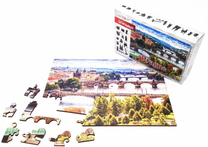 Пазл Нескучные игры Citypuzzles Прага фигурные / деревянные 103 деталей