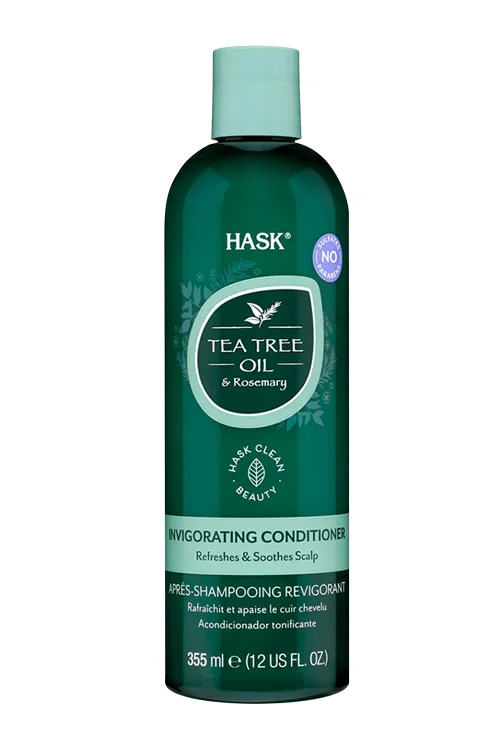 Кондиционер Hask освежающий с маслом чайного дерева и розмарином для волос, 355 мл