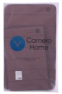 Набор ковриков Carnero Home для ванной и туалета 2 шт (коричневый)