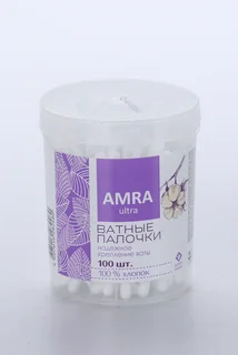 Ватные палочки Амра 100 шт (цилиндр)