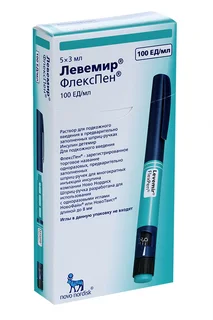 Левемир ФлексПен 100 ЕД / мл 3 мл 5 шт раствор для подкожного введения