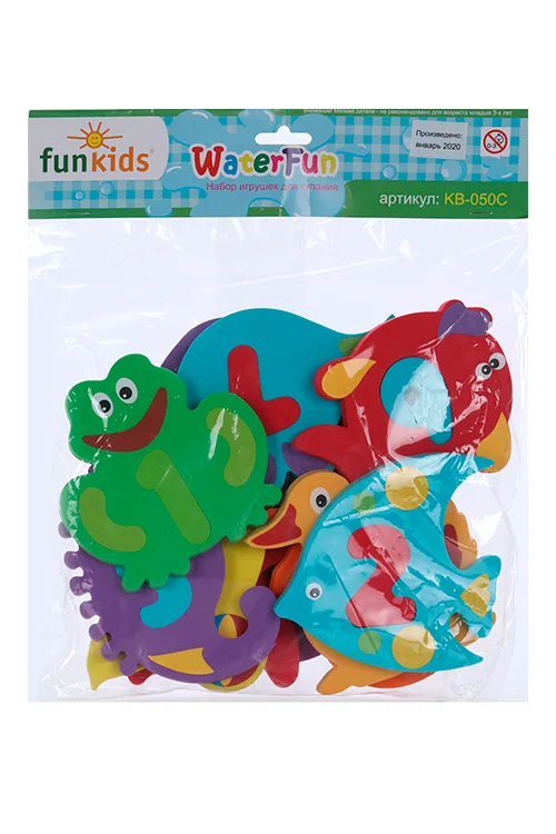 Набор игрушек Funkids WaterFun-1 для купания 8 элементов зеленый / желтый