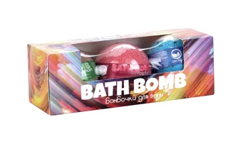 Набор Savonry Bath Bomb бомбочки для ванны яблоко-корица / малина / морские водоросли 3 шт