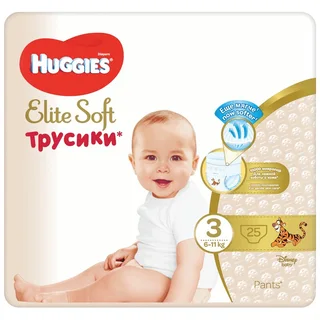 Хаггис Элит Софт Подгузники-Трусики Разм.3 (6-11 кг) 25 шт