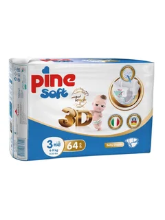 Подгузники детские 3 Pine Soft 3D Midi (4-9 кг) 64 шт