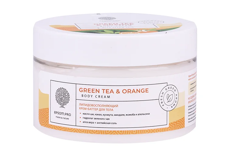 Крем-баттер Salt of the Earth Green TEA&Orange липидовосполн с англ солью для тела 250 мл