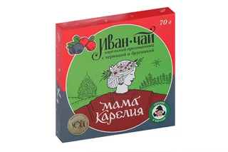 Напиток чайный Иван-чай Карельский прессованный брусникой и черникой 70 гр