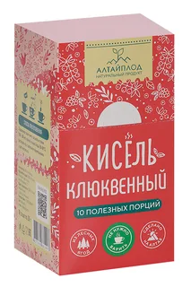 Кисель АлтайПлод Клюквенный витаминизир сухой 20 гр 10 шт саше