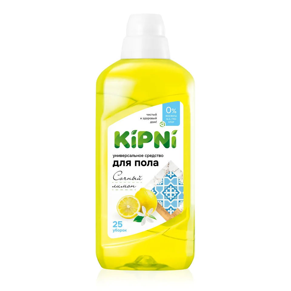 Средство для мытья пола Сочный лимон KiPNi 1л.