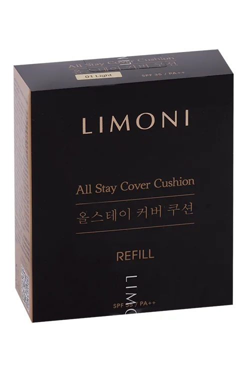 Флюид-кушон Limoni All Stay Cover Cushion тонал SPF 35/PA++ Refill 01 Light