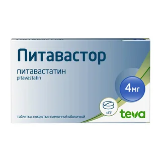 Питавастор 4 мг 28 шт таблетки покрытые пленочной оболочкой