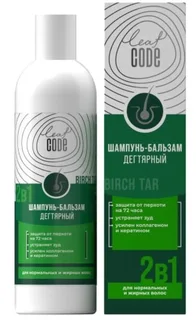 Шампунь-бальзам 2в1 дегтярный от перхоти и жирной себореи 250 мл