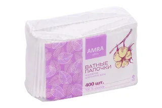 Ватные палочки Amra Ультра 400 шт пакет