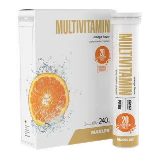 Мультивитамины Maxler Multivitamin комплекс витаминов 3 тубы по 20 шипучих шт - Апельсин