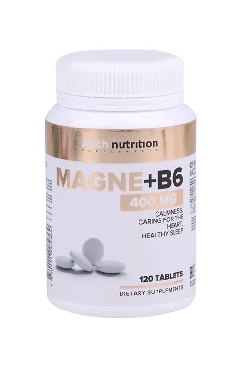 Магне + Б6 aTech Nutrition, 500 мг, 120 шт, таблетки