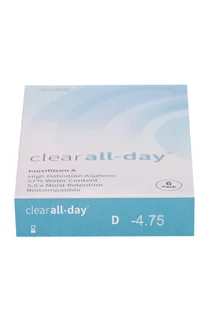Линзы Clearlab Clear all-day контактные R 8,6 (диоптрия -4,75) 6 шт
