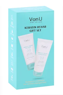 Набор VonU шампунь 200 мл / кондиционер 200 мл с кератином Keratin Rehab НОВ