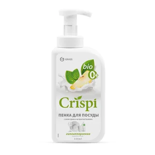 Grass Пенка для мытья посуды "Crispi" с соком груши и экстрактом базилика флакон 550 мл