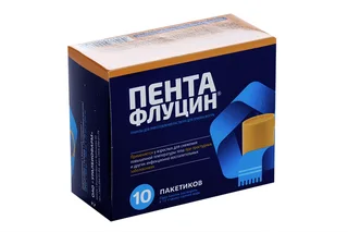 Пентафлуцин 20 мг+200 мг+500 мг+20 мг+200 мг 5 гр 10 шт гранулы для приготовления раствора для внутреннего применения