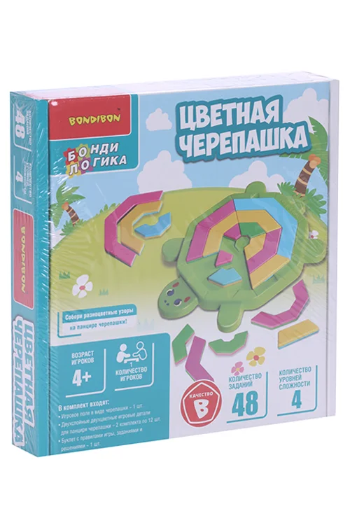 Игра-головоломка Bondibon настольная Цветная черепашка