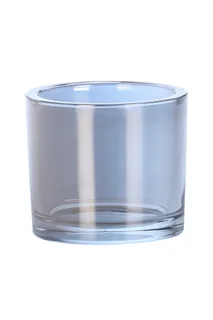 Подсвечник стекло на 1 свечу Стакан прозрачный графит 8×9,3×9,3 см