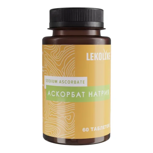 Аскорбат натрия Lekolike, 1 300 мг, 60 шт, таблетки