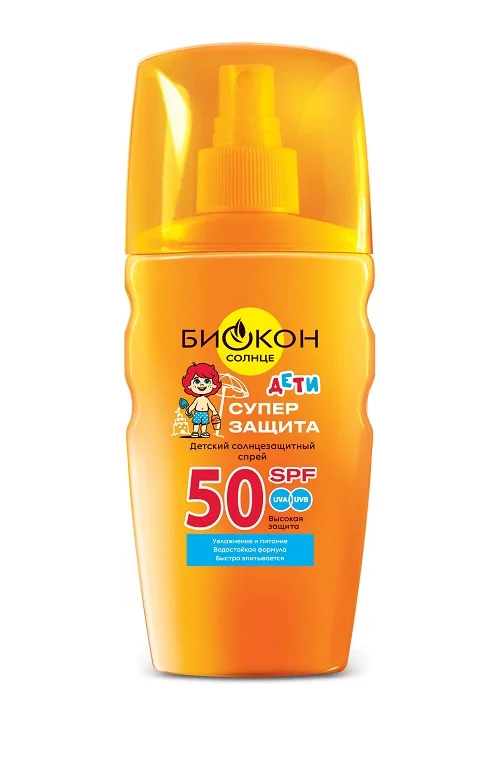 Детский спрей солнцезащитный Биокон SPF-50 160 мл