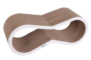 Когтеточка Frais из картона 65×25×22 см липс белая