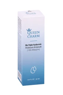 Сыворотка Queen Charm Ампульная увлаж с биокомплексом гиалур кислоты 10% для лица 30 мл