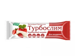 Турбослим батончик белковый Клубничный чизкейк 50г 1 шт