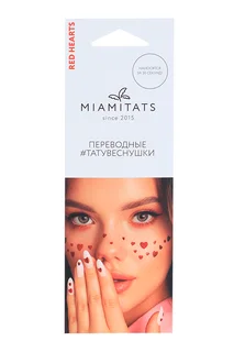 Тату переводные-веснушки Miamitats Red Hearts однораз (0506)