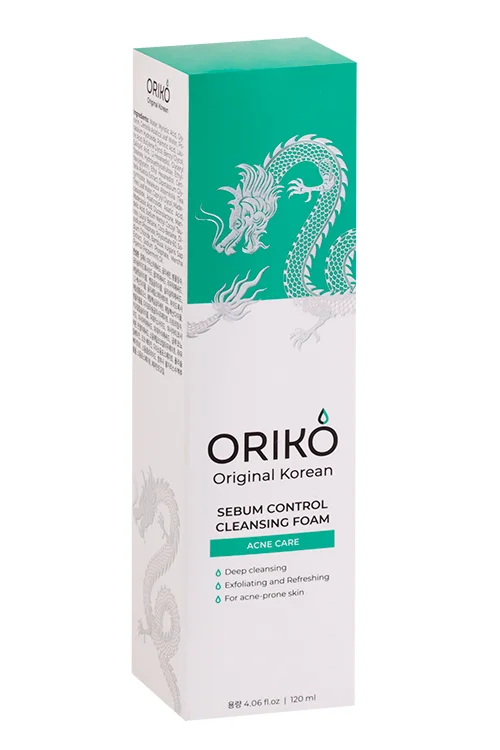 Пенка Oriko Sebum Control Cleansing Foam с кислот для умывания для пробл кожи, 120 мл