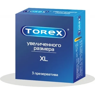 Презервативы Торекс xl увеличенного размера 3 шт