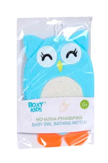 Мочалка-рукавичка Roxy-Kids Baby Owl для купания малышей