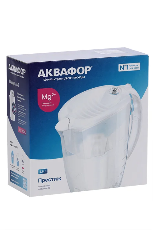 Кувшин Аквафор престиж для воды с фильтром А5 черный 2,8 л