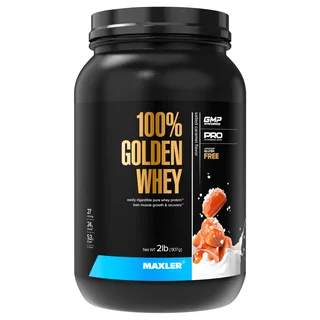 Протеин многокомпонентный 100% Голден Вэй (Golden Whey), вкус Солёная карамель, 907 г, Maxler