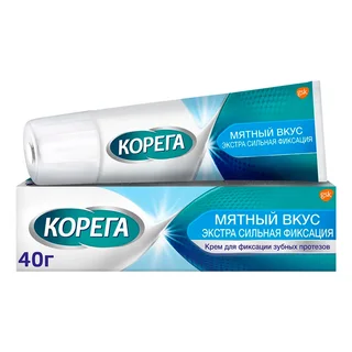 Корега Крем Для Фиксации Зубных Протезов Экстра Сильный 40 гр Мята