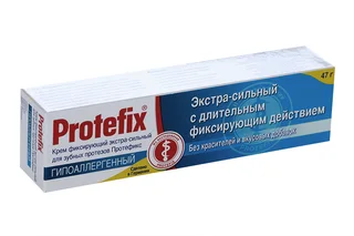 Крем Протефикс для фиксации зубных протезов экстра-сильный гипоалл 47 гр